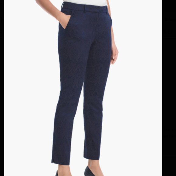 White House Black Market Pants - WHBM Jacquard Slim Ankle Pants